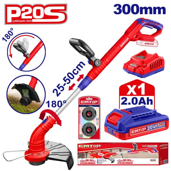 EMTOP CORDLESS GRASS TRIMMER (ELGT203011)