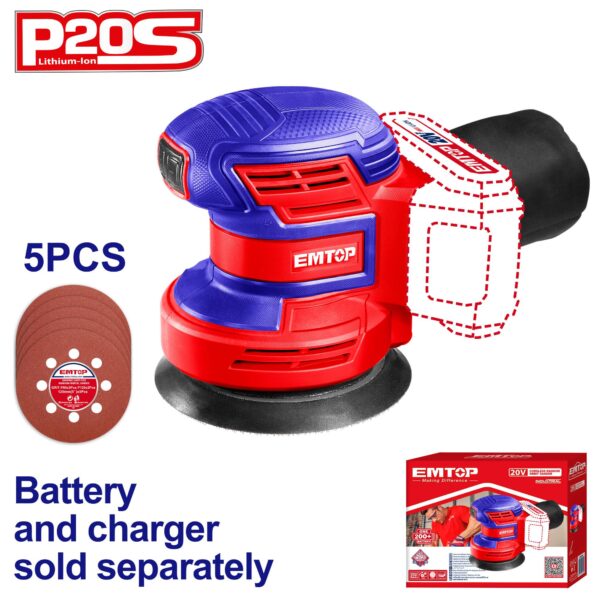 Lithium-Ion random orbit sander (ELPS201250)
